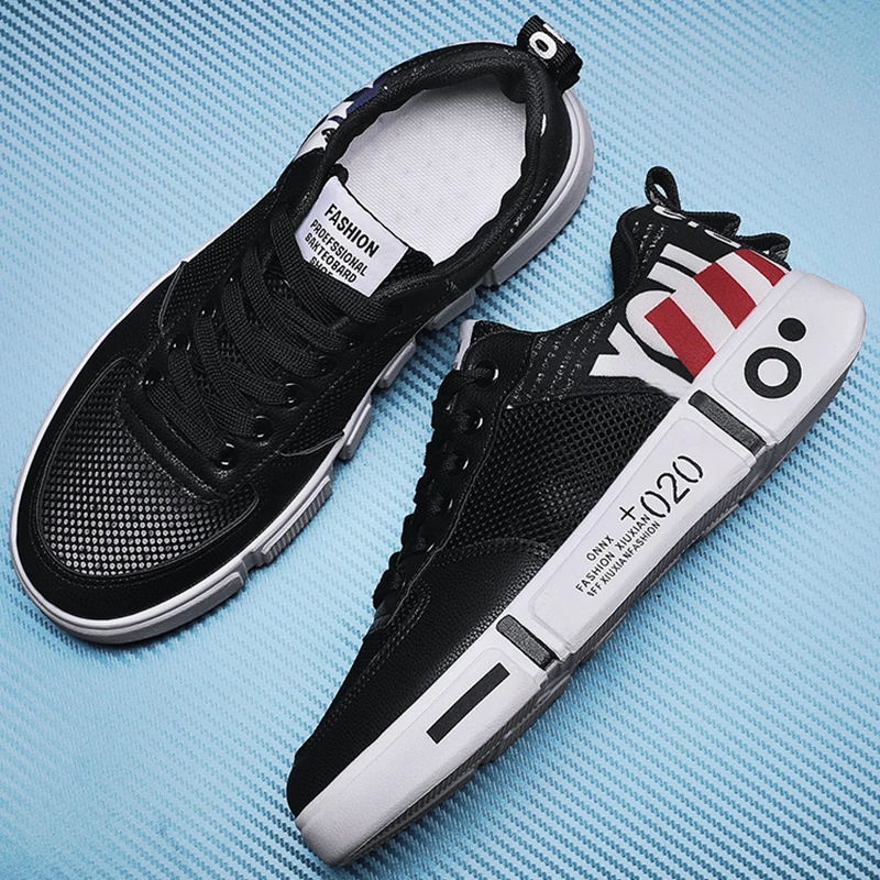 

Men Mesh Shoes Trend Running Flat Casual Mens Sneakers Breathable Leisure Non-slip Footwear Male Tennis Shoes Zapatillas Hombre