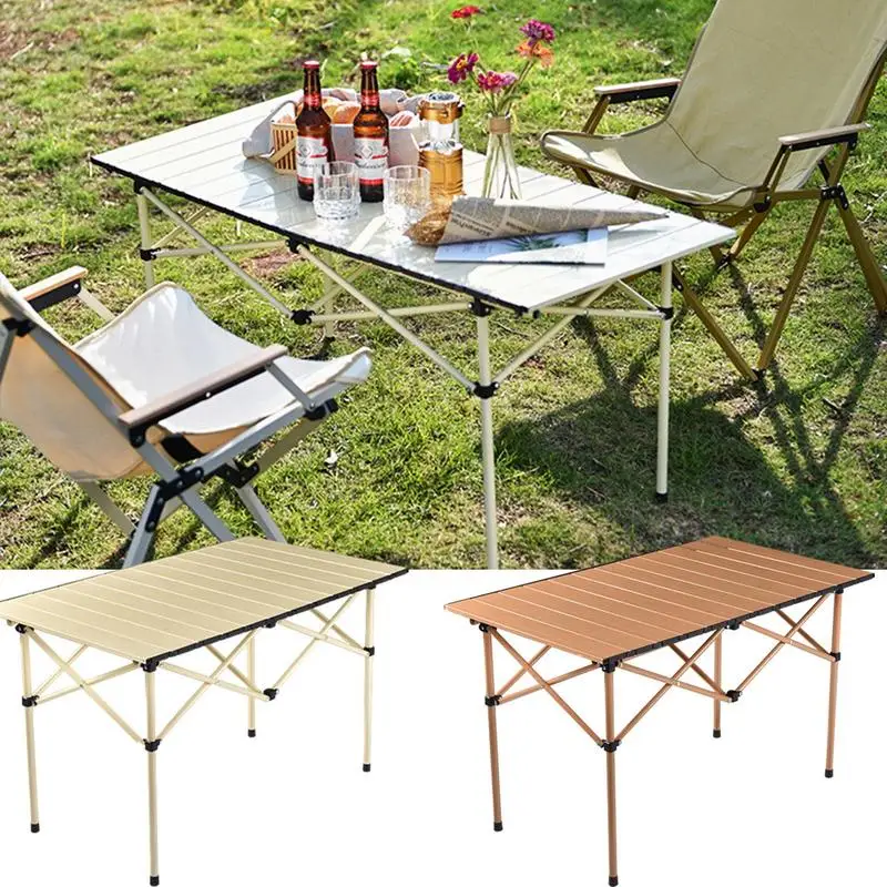 

Стол складной для кемпинга, портативный уличный прикроватный столик с сильной нагрузкой, с сумкой для переноски, компактный стол для пикника и пляжа