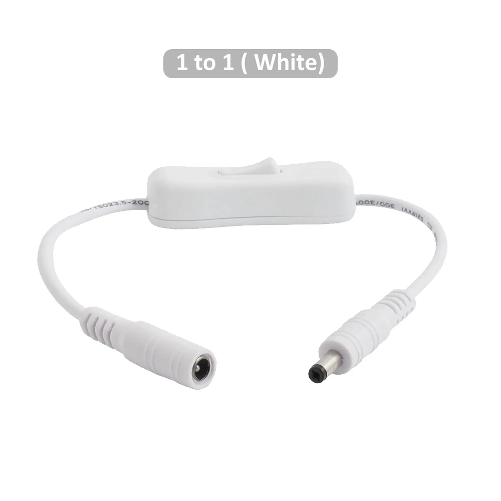 

Черный 1 к 2 Встроенный переключатель вкл/выкл с DC 5,5*2,1 мм Штекерный разъем кабель для адаптеров 12 В 24 В Диммер Светодиодная лента