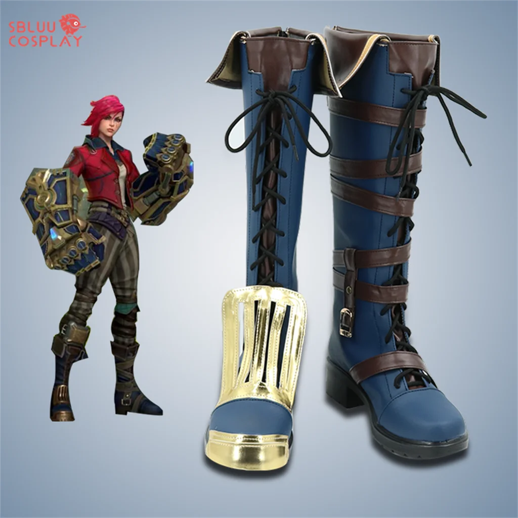 Game LOL Arcane VI Cosplay Shoes PU Leather Shoes Halloween Carnival Boots Cosplay Props Custom Made