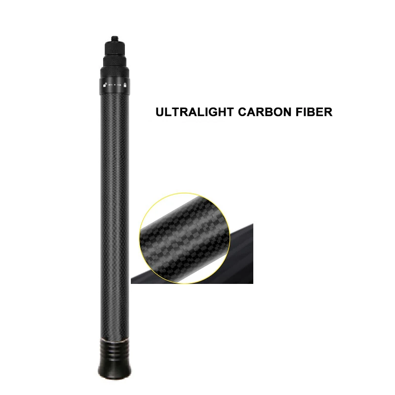 

1.5m Ultralight Carbon Fiber Invisible Handheld Selfie Stick Extendable Pole Monopod for Insta360 ONE X2 ONE R GoPro Accessories