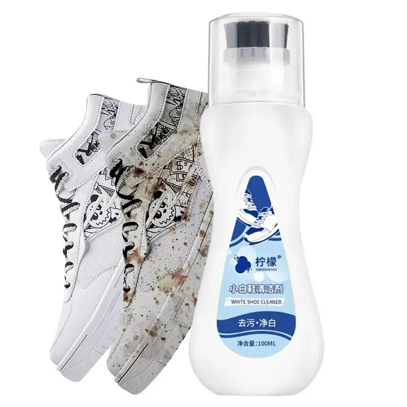 

White Shoe Cleaner Gentle Sports Shoes Stain Remover White Shoes Cleaning Agent with Brush Head Remove Yellow Edge Spray