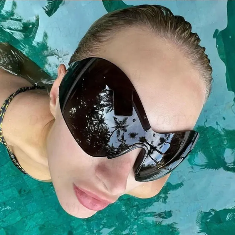 Женские и мужские безободковые солнцезащитные очки в стиле панк