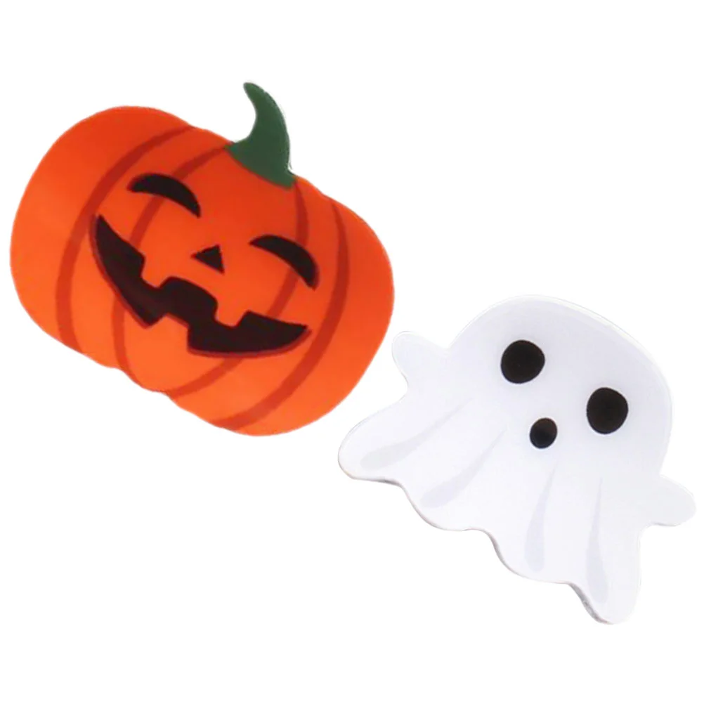 

2 Pcs Women Hair Clips Halloween Hairpin Tiny Pins Headgear Womens Small Acrylic Cute Miss Tongs