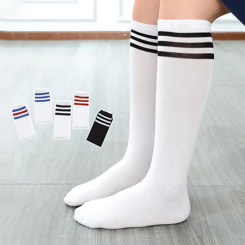 

Lolita Knee Cotton Socks JK Girls Thigh Striped Stockings Long Striped Socks Sexy Students Over Knee High Socks Medias