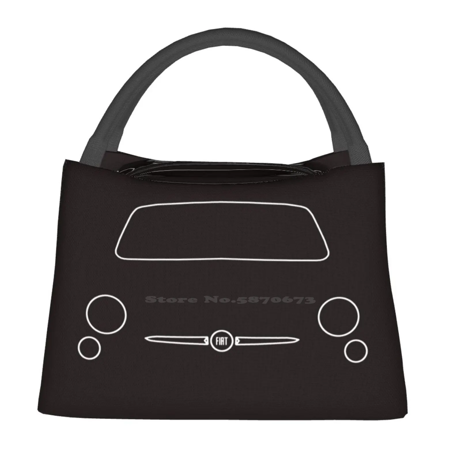 

Переносная изоляционная сумка Fiat 500 contour Graphic (белая) для еды, охлаждающая Сумка-тоут Fiat 500 Cinquecento, Классическая, маленькая, итальянская, итальянская