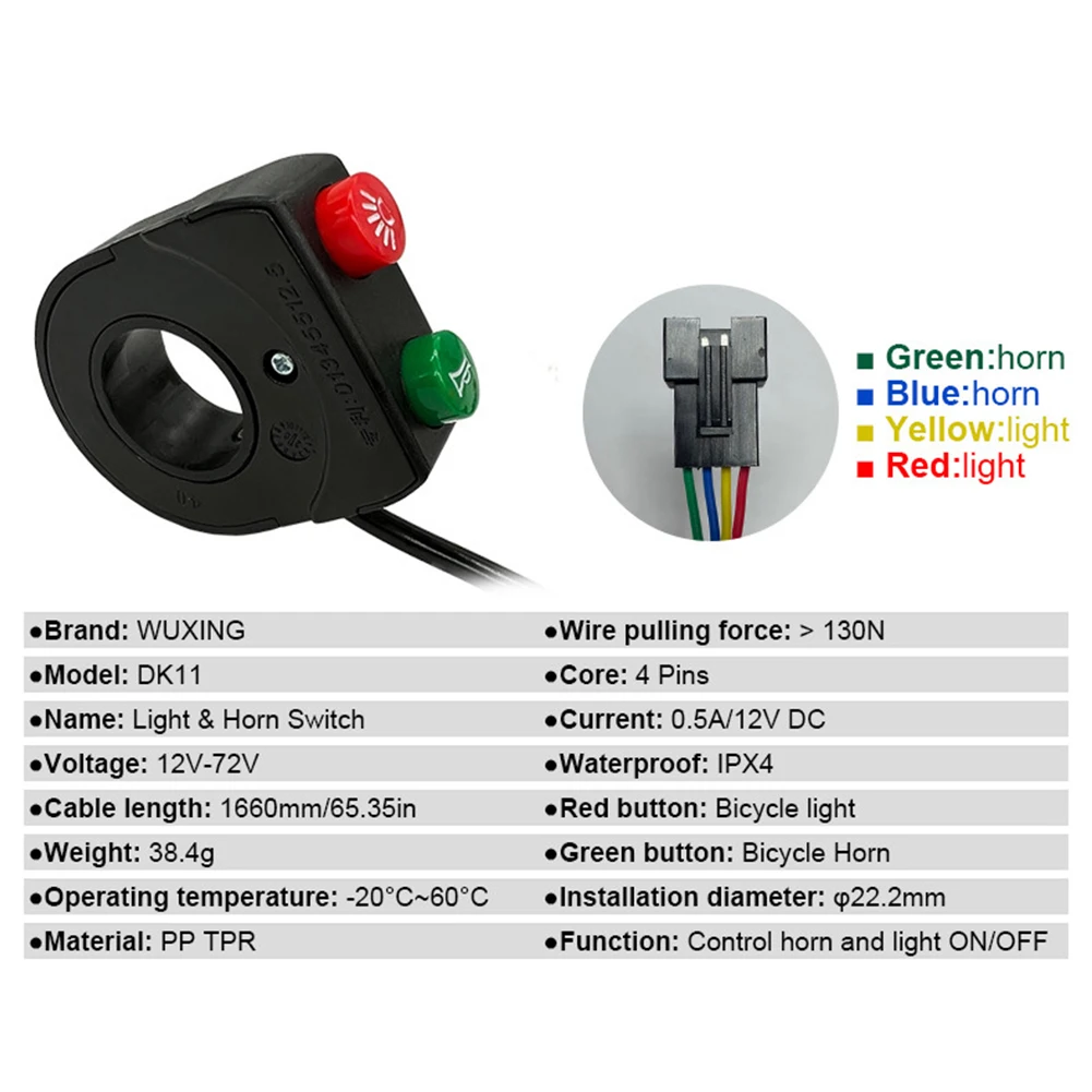 

Задние фонари для электровелосипеда, фара для электровелосипеда из алюминиевого сплава, фонарь тормоза в комплекте, фонарь с выключателем 12-60 в, универсальный, прочный