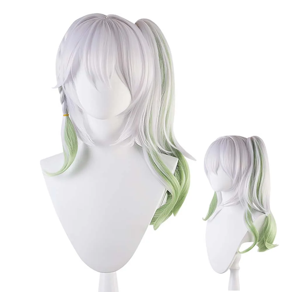 Хэллоуин вечерние Genshin ударопрочный Косплей Серебряный высокий хвост смешанные