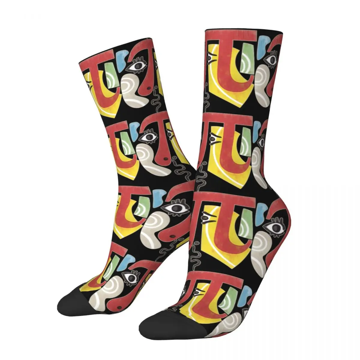 

Funny Crazy Sock for Men Pi-Casso Pi Symbol Hip Hop Vintage Math Graph Mathematics Happy Quality Pattern Printed Boys Crew Sock