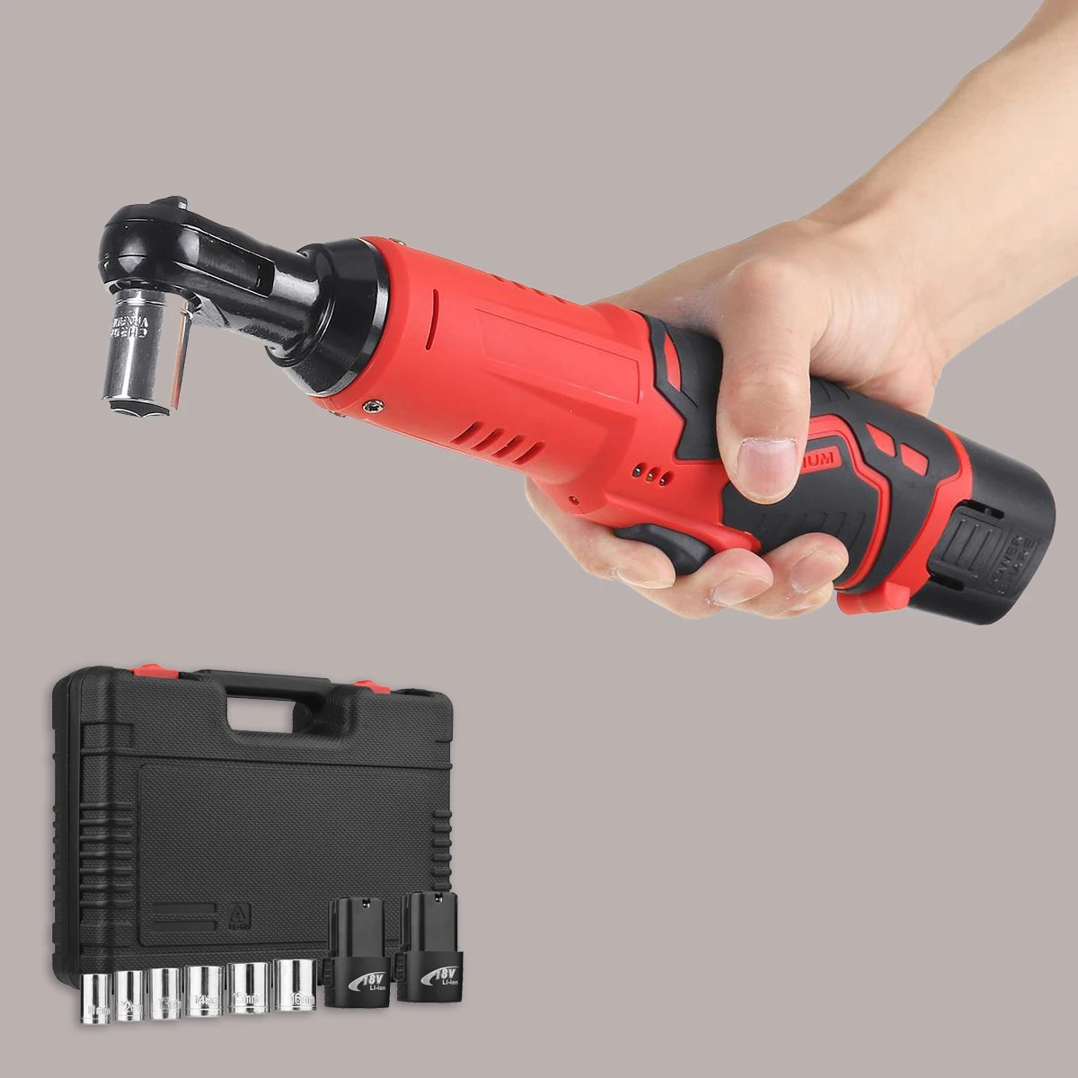 

With Box Cordless Electric Wrench 12V 3/8 Ratchet Wrench set Angle Drill Screwdriver to Removal Screw Nut