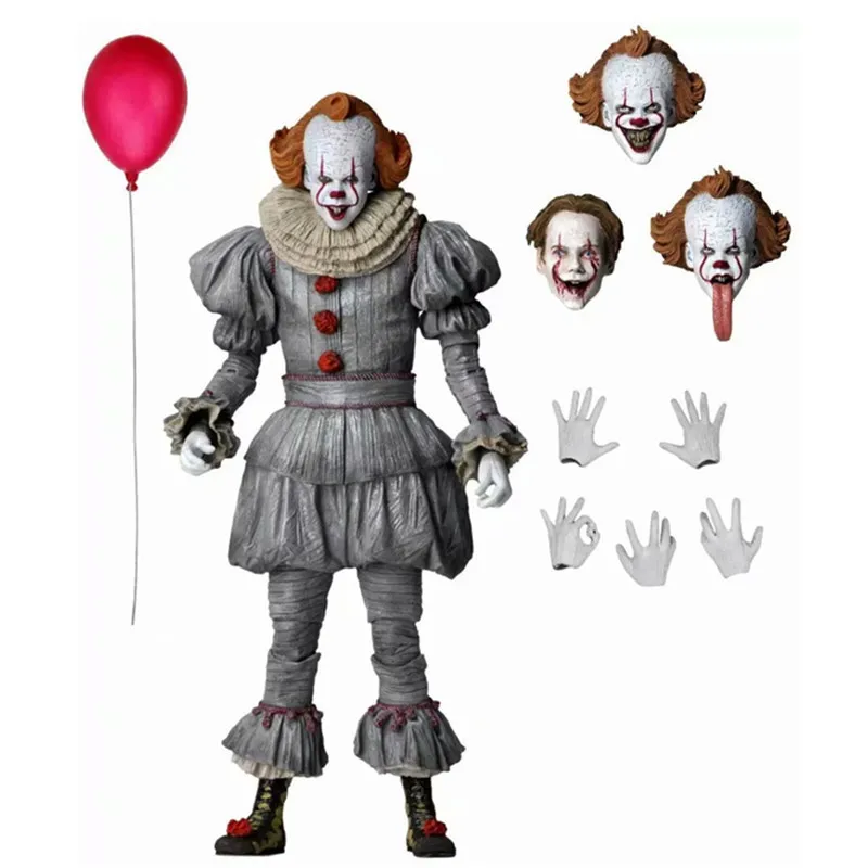 Фото Фигурка Джокера/Кожаноголового человека 18 см в коробке, NECA Ultimate Pennywise, Первая часть, Клоун, Экшн-фигурка, Игрушки и подарки на Хэллоуин №2
