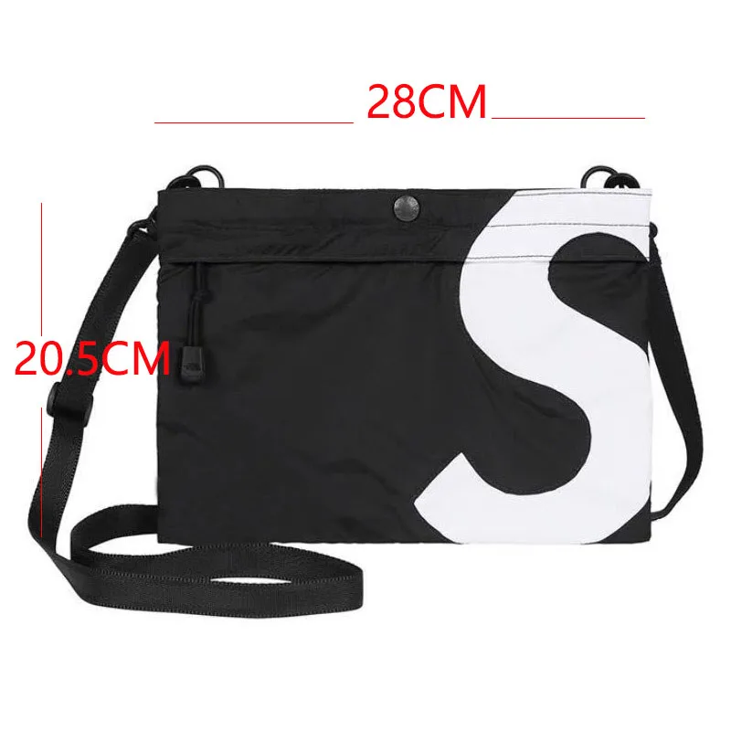 

20FW Collaboration Design S Logo Waistbag Men Women HipHop Streetwear Unisex Messenger Bag Practical Fanny pack 28*20.5cm