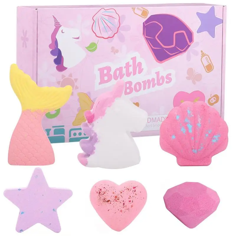 

Bath Bombs Gift Set Bubble Bathbombs For Girls Handmade 6 Pcs Natural And Organic Bath Balls With Essential Oils And Skin