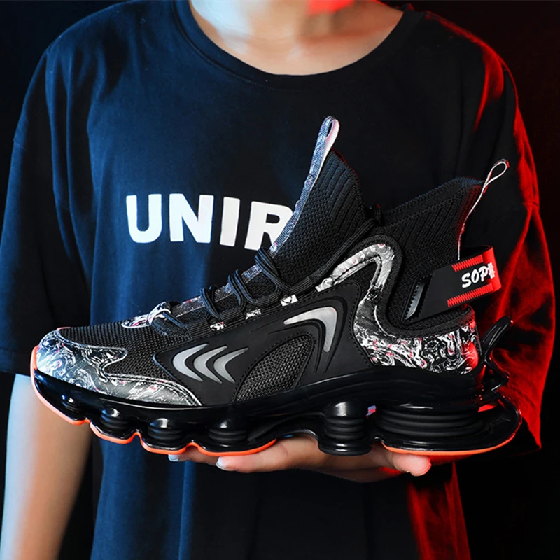 Hot New Men Sneakers Cushioning Running Shoes Mesh Breathable Comfortable Light Male Non-Slip Wearable Sports Shoes Dropshipping