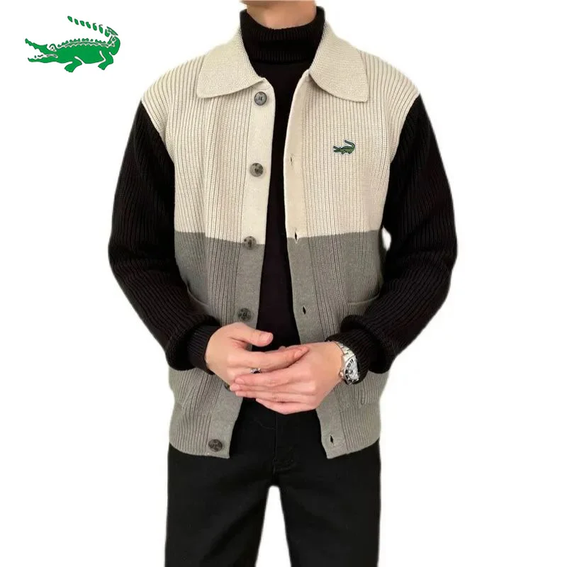 

Осенне-зимний брендовый мужской кардиган с вышивкой CARTELO, свитеры, мужское вязаное пальто, свитшот, уличная мода, повседневная мужская одежд...