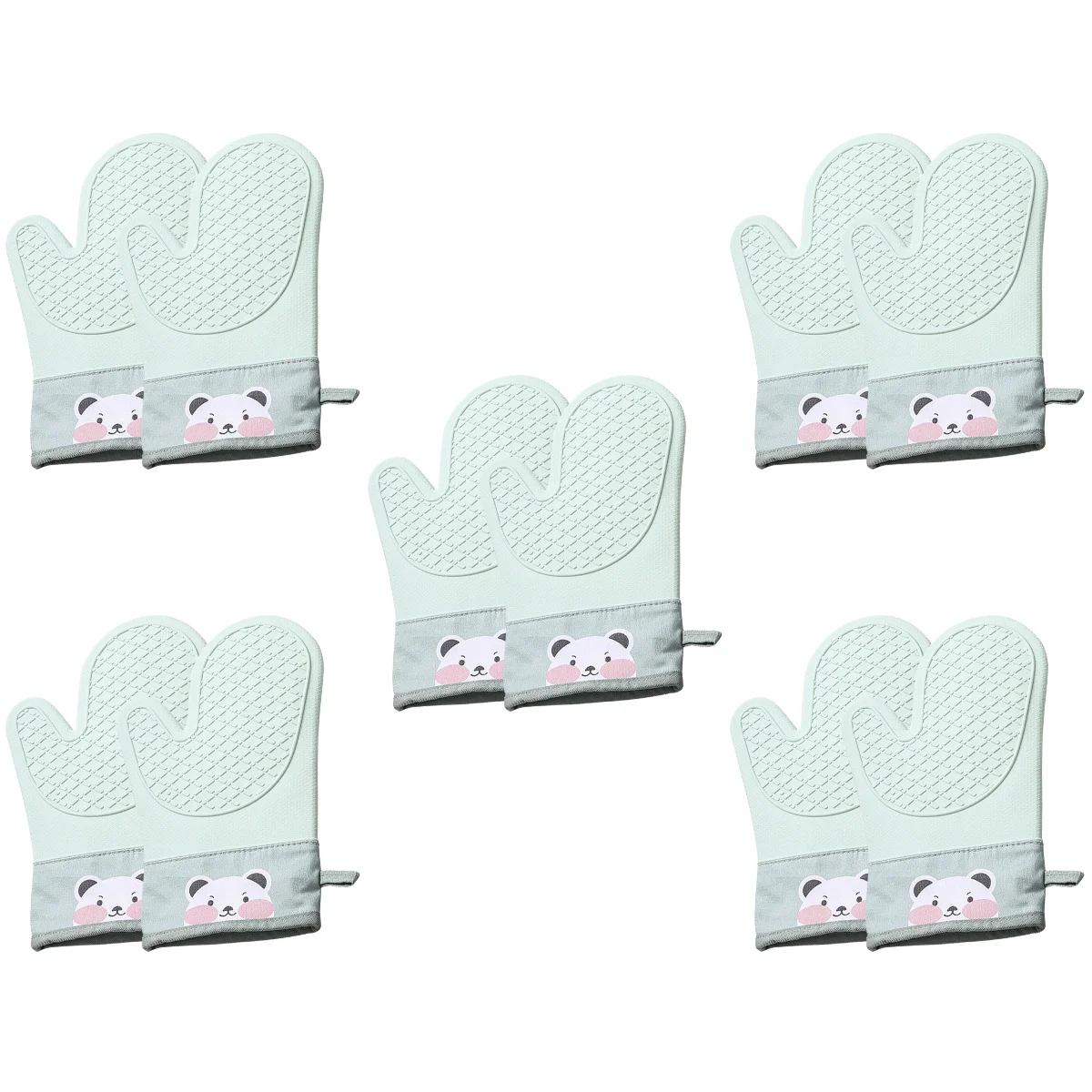 

10 шт., силиконовые противоскользящие варежки для духовки