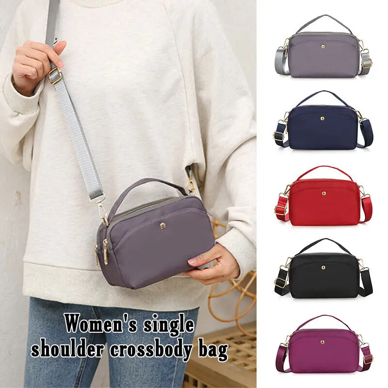 Women Small Nylon Shoulder Bag Handbags Crossbody Bags Waterproof Zipper