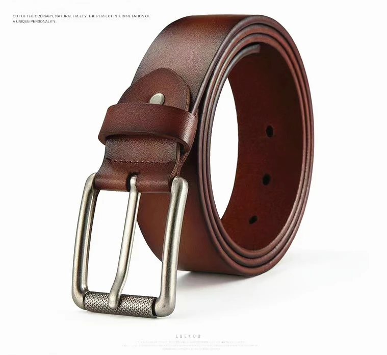 

New Men Genuine Leather Belts High Quality Vintage Style Male Strap Classic Jeans Leather Belts For Men Fashion Belt Unisex