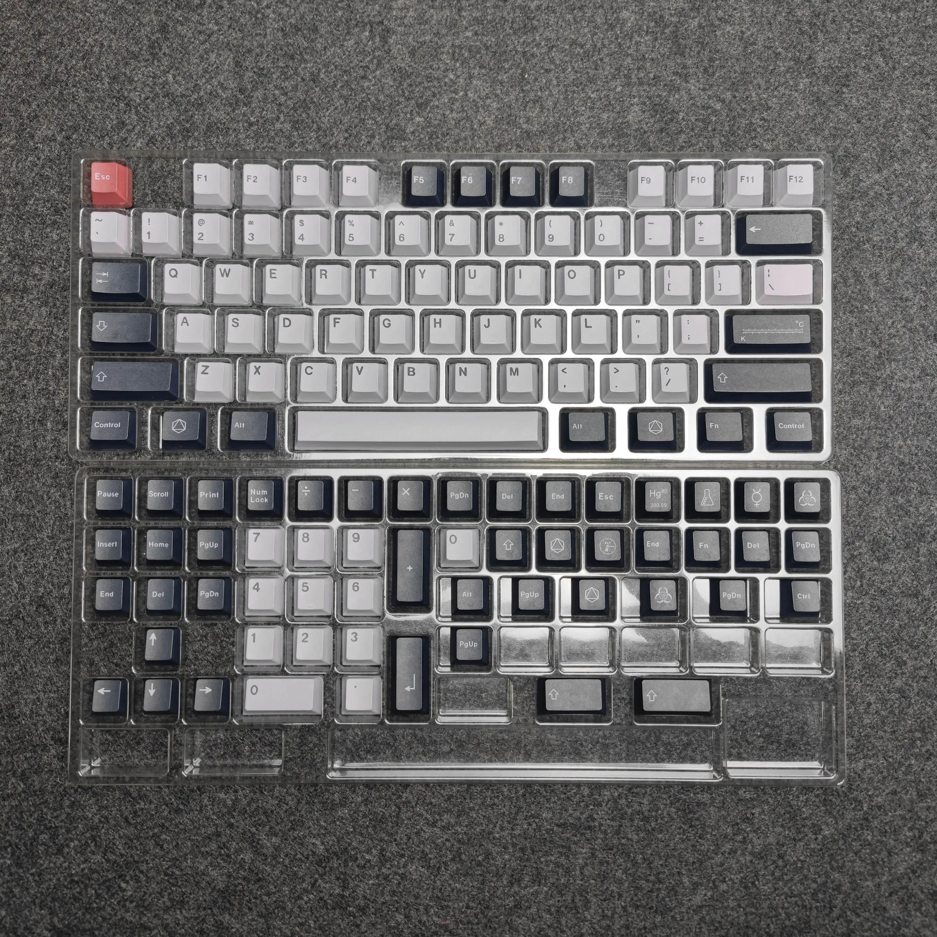 

GMK MERCURY Keycaps, 129 Keys PBT Keycaps Cherry Profile DYE-SUB Personalized GMK Keycaps For Mechanical Keyboard