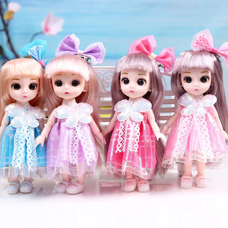 

8:13 Girls' Confused Doll with Joints Can Be Changed Into Princess Suit 17cm