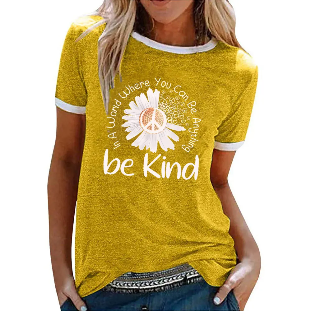 

Женская футболка с коротким рукавом и круглым вырезом, в европейском и американском стиле, весна-лето 2022