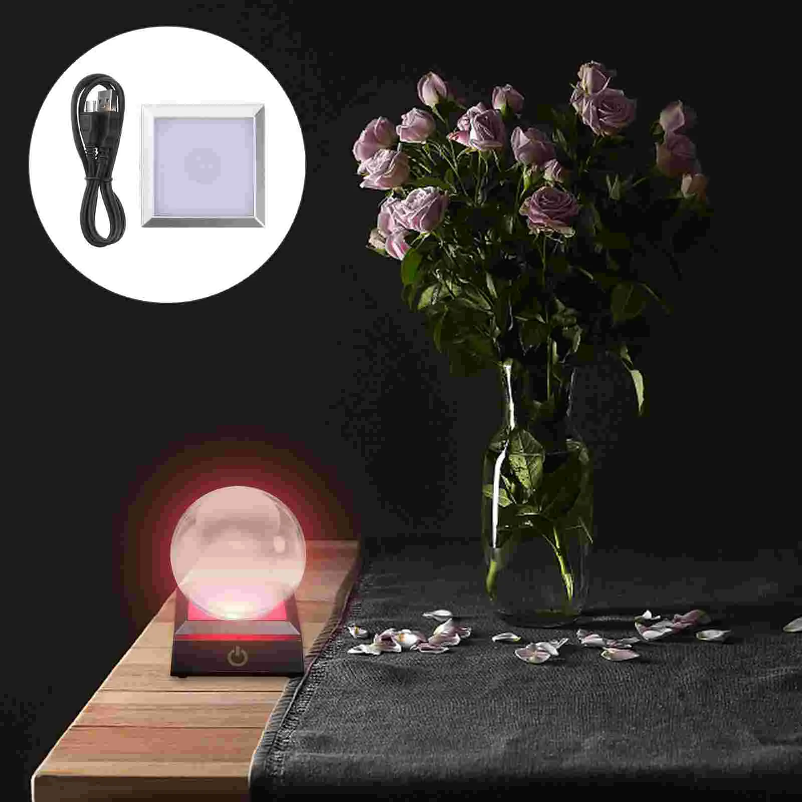 

Led Light Base Display Crystal Standholder Lighted Acrylic Lamp Plate Art3D Usb