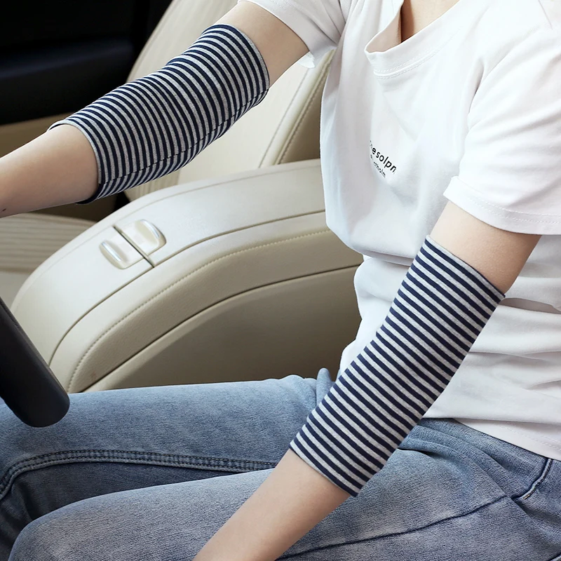 Унисекс осенние и зимние хлопковые грелки для рук с полосатым узором спортивного