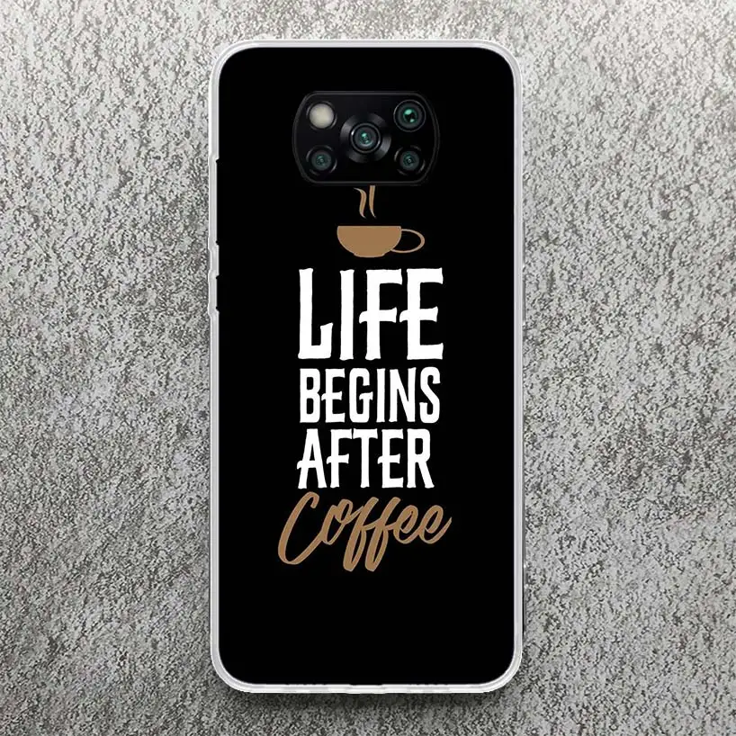 Coffee Wine Cup Print Soft Case for Xiaomi Poco X3 X4 NFC X5 Pro M3 M4 M5S Phone Shell F3 F2 F1 Mi Note 10 Lite Pattern Cover images - 6