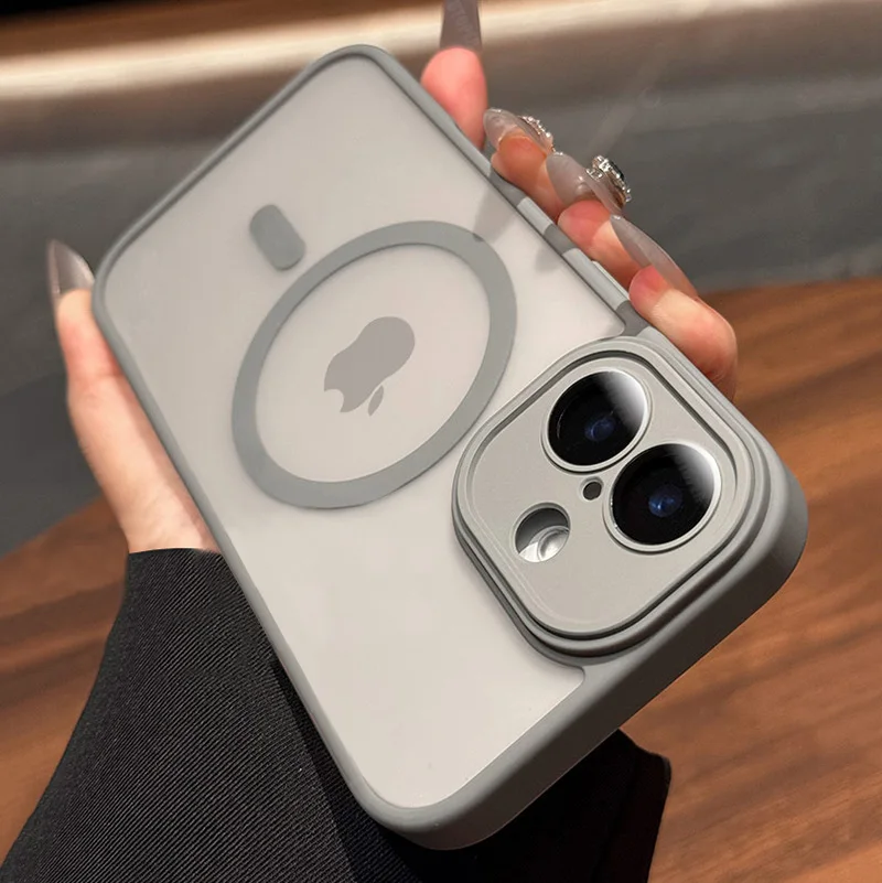 Роскошный Матовый чехол для телефона IPhone 16 15 14 13 12 11 Pro Max Plus полупрозрачный