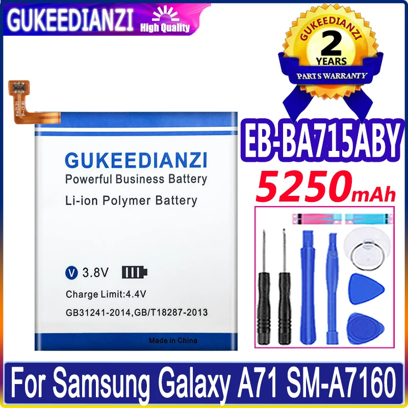 

Для SAMSUNG EB-BA715ABY 5250 мАч Сменный аккумулятор для Samsung Galaxy A71 SM-A7160 A7160 Мобильный телефон батареи + Инструменты