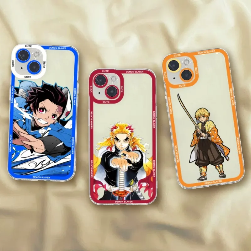 

Anime Demon Slayer Angel Eyes Phone Case For iPhone 14 13 12 11 Pro Max Mini XS 14 Plus 12 13 MINI Soft Transparent phone Covers