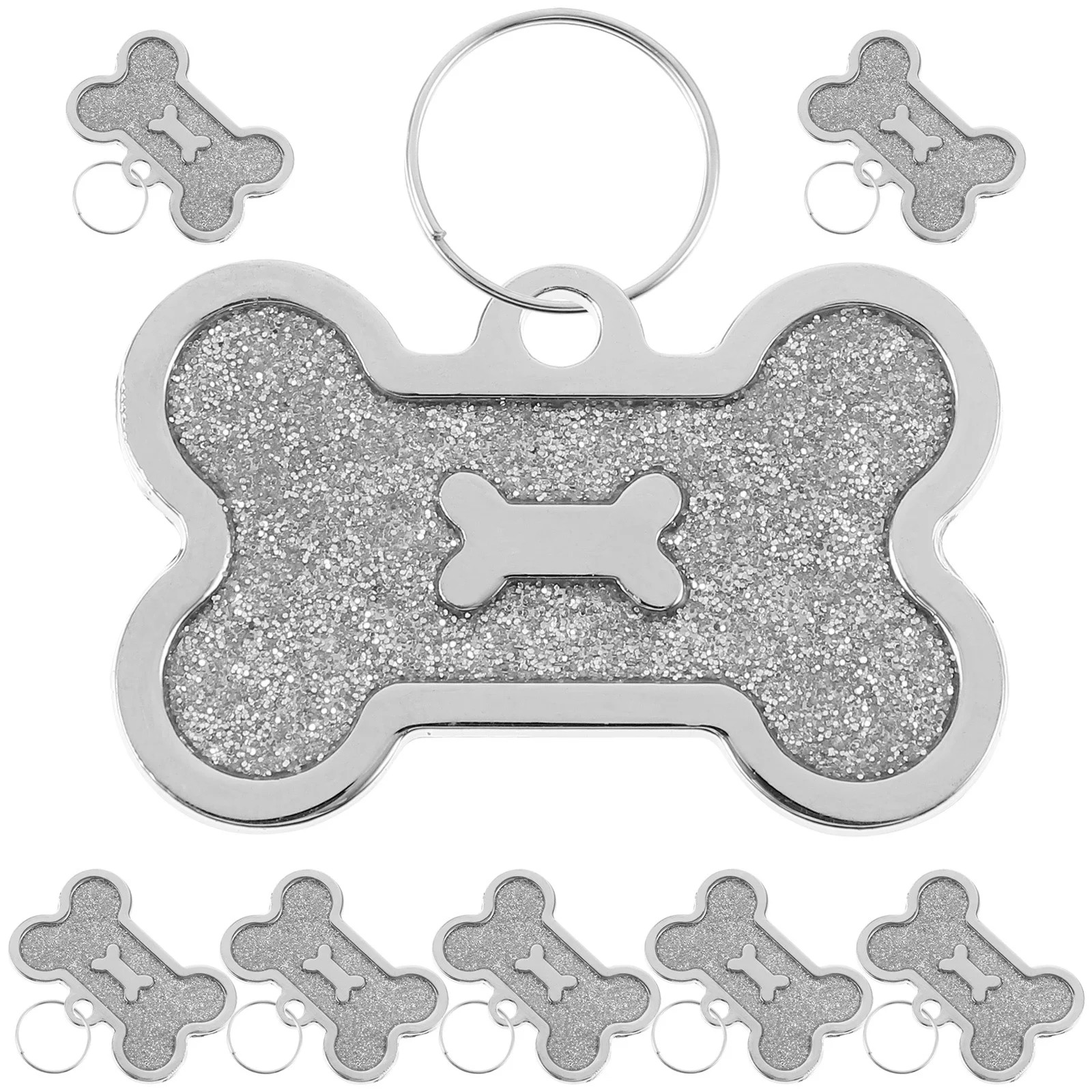 

8 Pcs Puppy Collars Sturdy Pet Tag Cartoon Kitten Name Tags Dog Id Zinc Alloy Cat Information