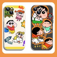 crayon shin chan phone case for iphone 13 12 11 6 6s 7 8 plus x xr 11 pro xs max mini se soft silicone cover backcase cartoon