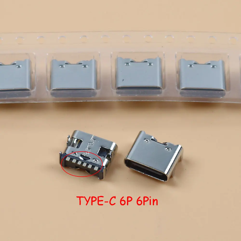 10-50 шт. новый 6-контактный разъем SMT Micro USB Type C 3.1 гнездовой SMD DIP для дизайна печатной