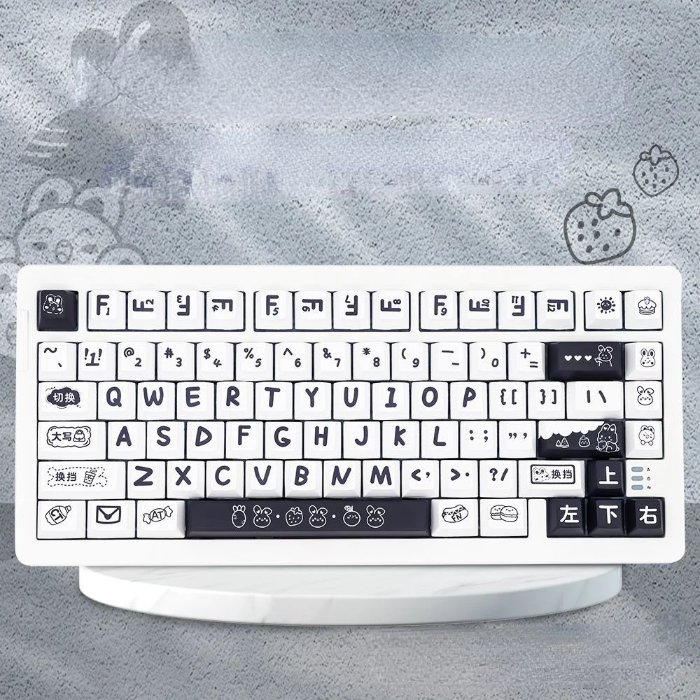 

Animal Party Theme Key Cap DIY for Mechanical Keyboard Anime Keycaps PBT Match MX 61/64/68/75/87/98/104/108 146 Full Set