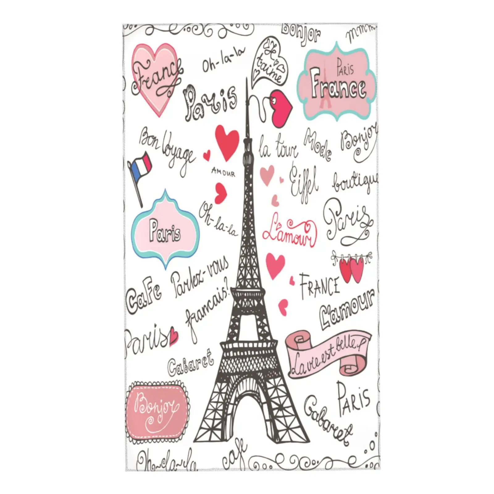 

Face Towel beautiful french eiffel tower i love you Soft Bath Hotel Spa Gym Sport Hand Towelsasciugamani da bagno