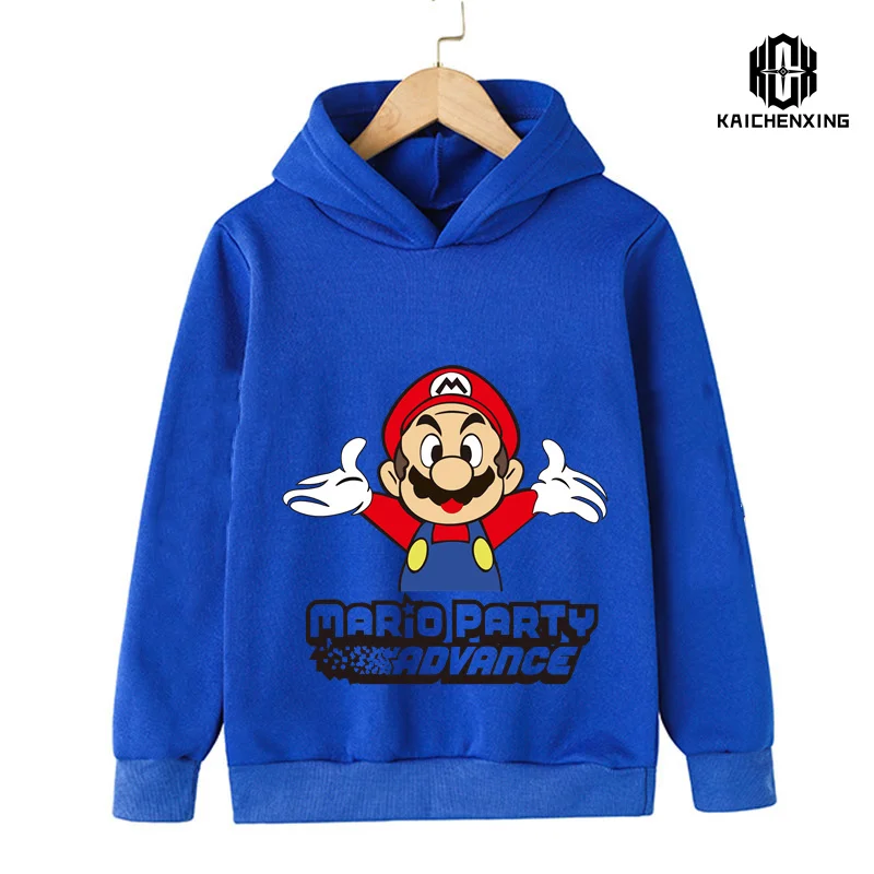 Super Mario Bros. Толстовка, Детская верхняя одежда, Спортивная повседневная толстовка для мальчиков и девочек, детская толстовка на весну и осень