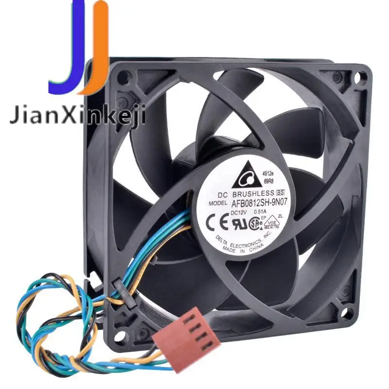 

AFB0812SH-9N07 8cm 80mm fan 8025 12V 0.51A Computer motherboard CPU 4-wire 4Pin PWM high volume air cooling fan