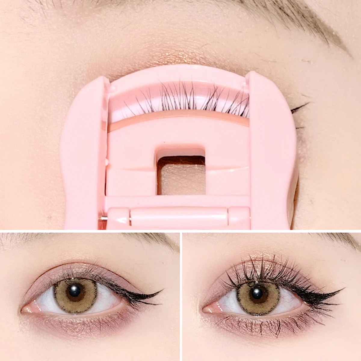 Cute eyelash curler Portable Long-lasting curling tool False styling makeup |
