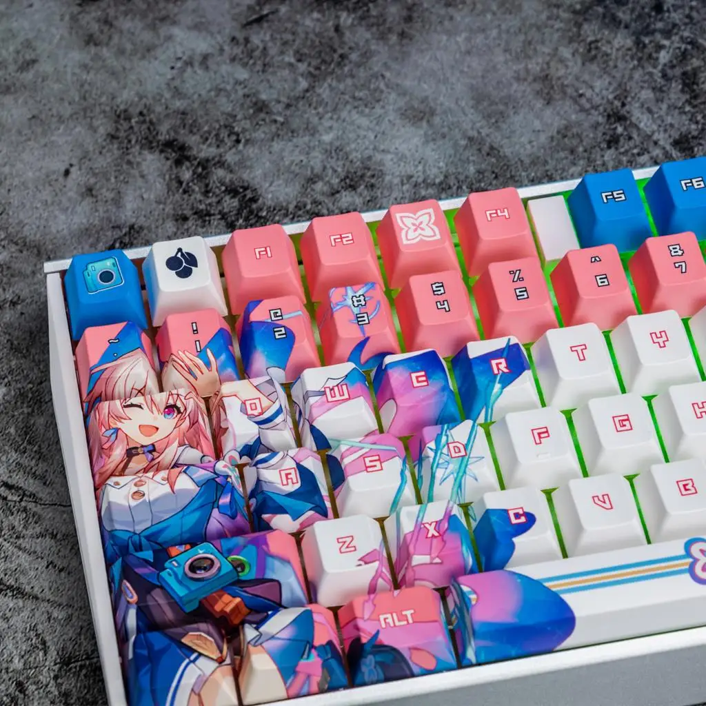 Механическая Проводная клавиатура CHERRY MX3.0S TKL Honkai: Star Rail March 7. 88 клавиш RGB полностью