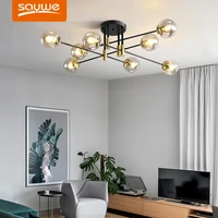 modern nordic e27 black gold led chandelier lighting for bedroom living room dining room study home lamps indoor light fixtures