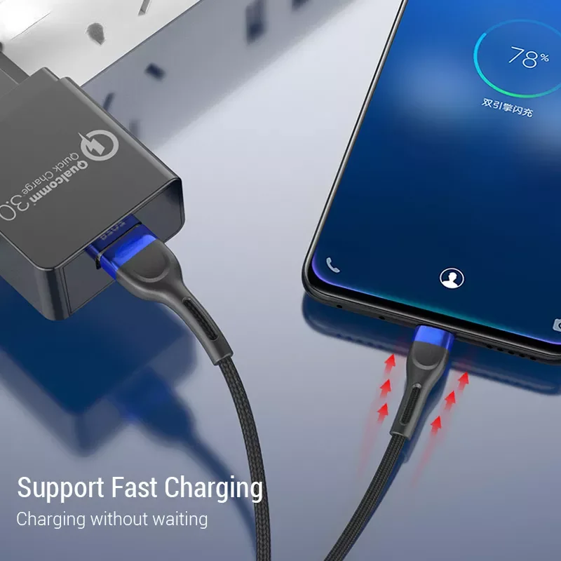 

Micro USB Fast Charging 3A Microusb Cord S7 Redmi Note 5 Pro Android Micro usb charger