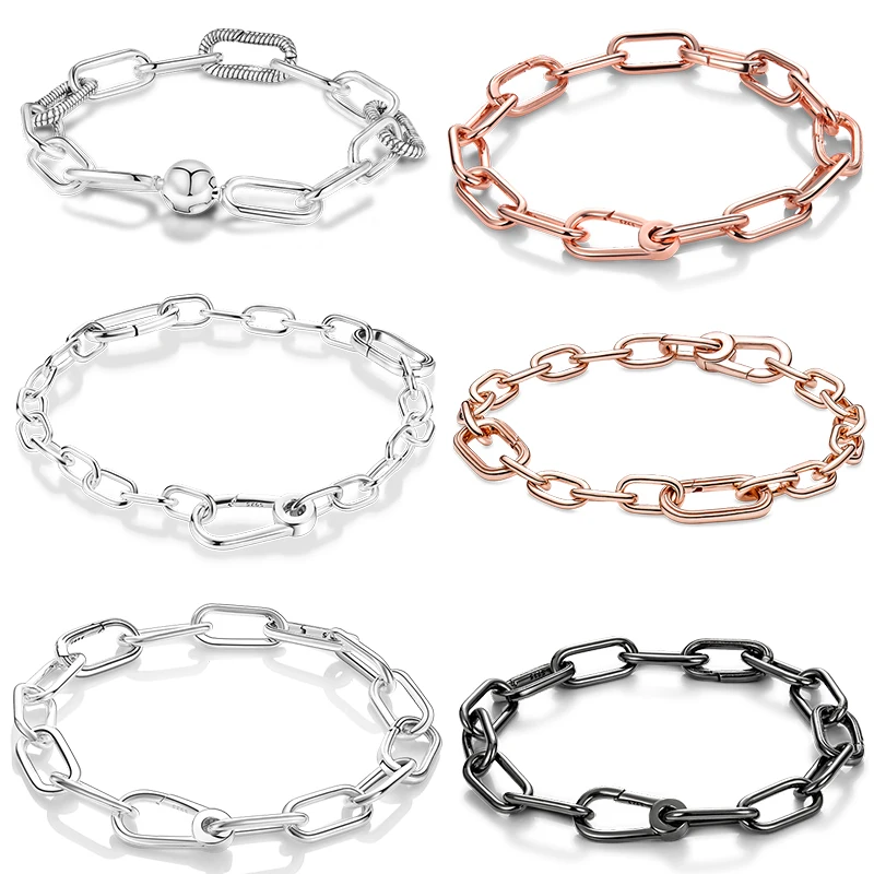 

MULA Me Series Link Chain Bracelet 925 Sterling Silver Fit Original Charms DIY Brand Jewelry Making Gift For Women Gift