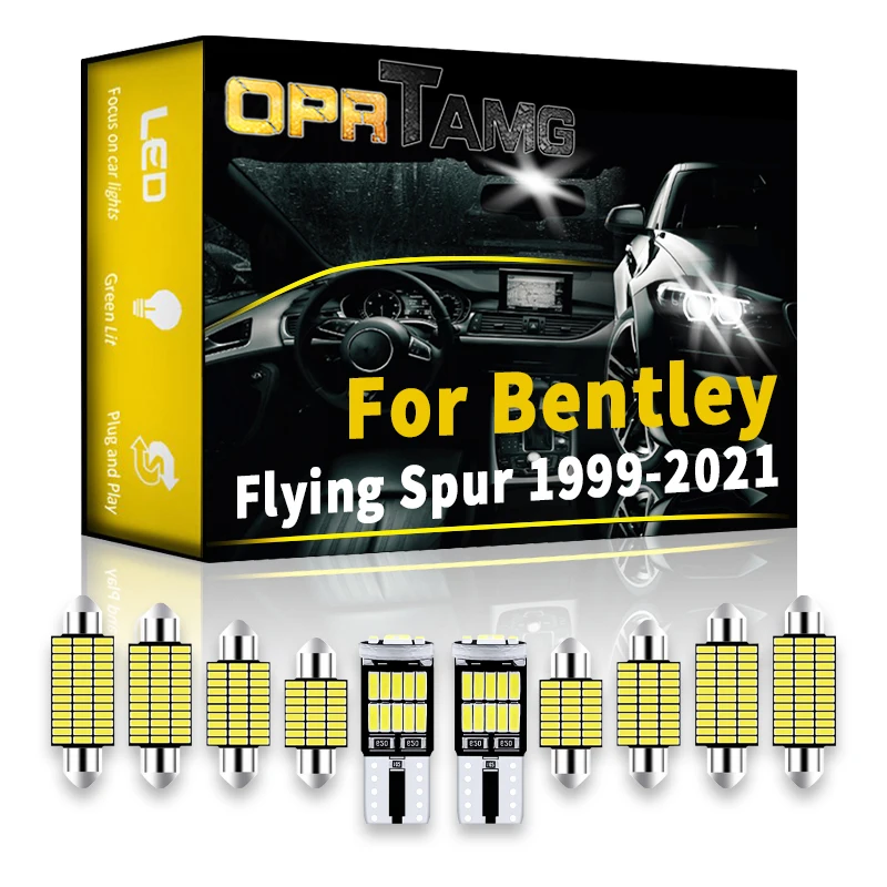 

OPRTAMG Car T10 LED Bulb W5W LED For Bentley Flying Spur 2004 2005 2006 2007 2008 2009 2010 -2022 Signal Light Interior Lamps