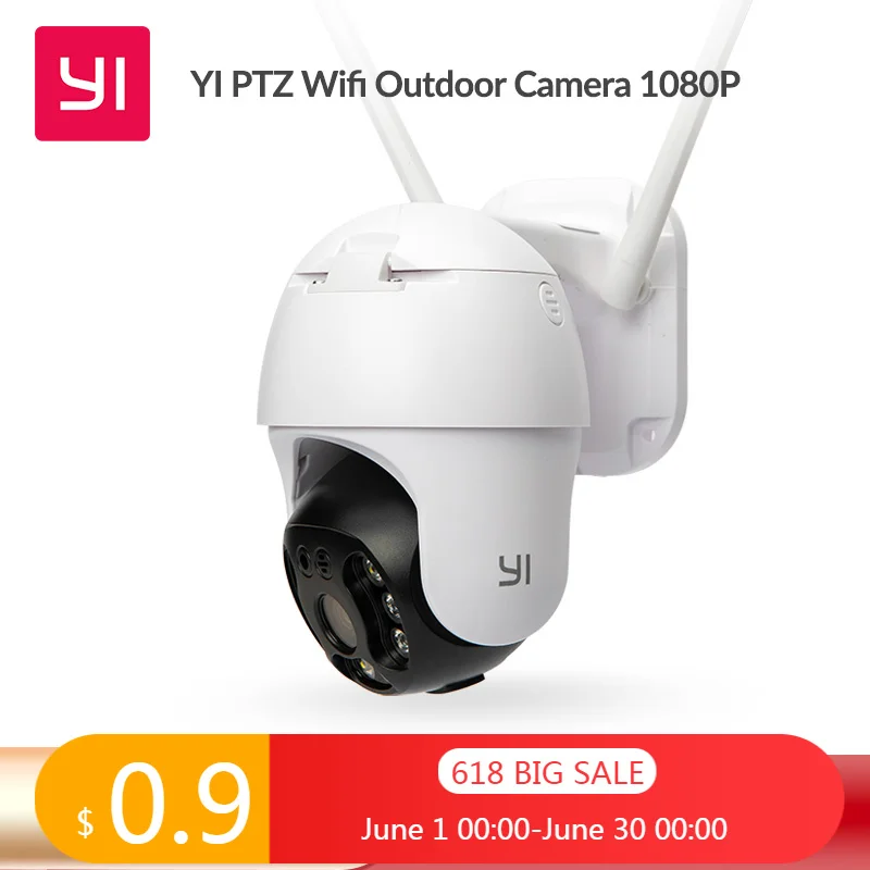 

Наружная камера видеонаблюдения YI PTZ, 1080P, 4X оптический зум