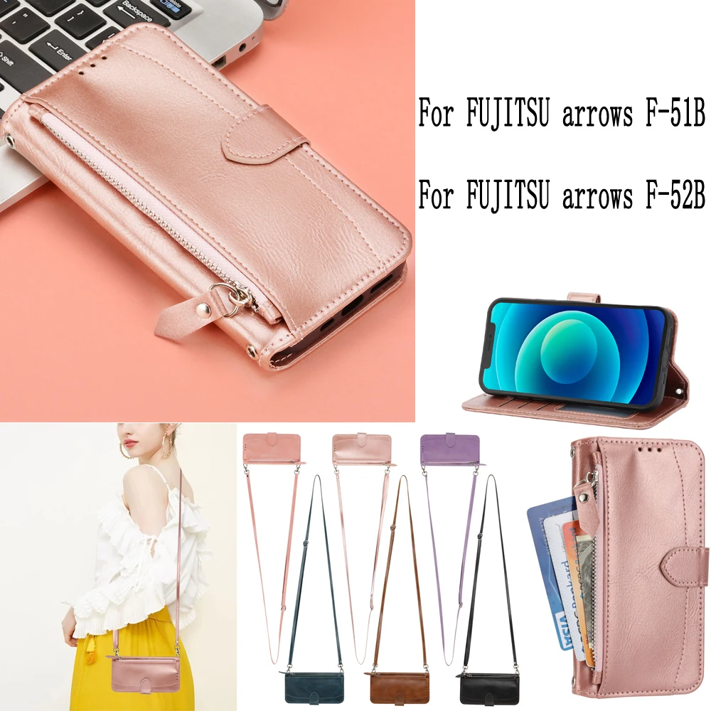 

Sunjolly Mobile Phone Cases Covers for Fujitsu arrows F-51B F-52B Case Cover coque Flip Wallet for Fujitsu arrows F-51B Case