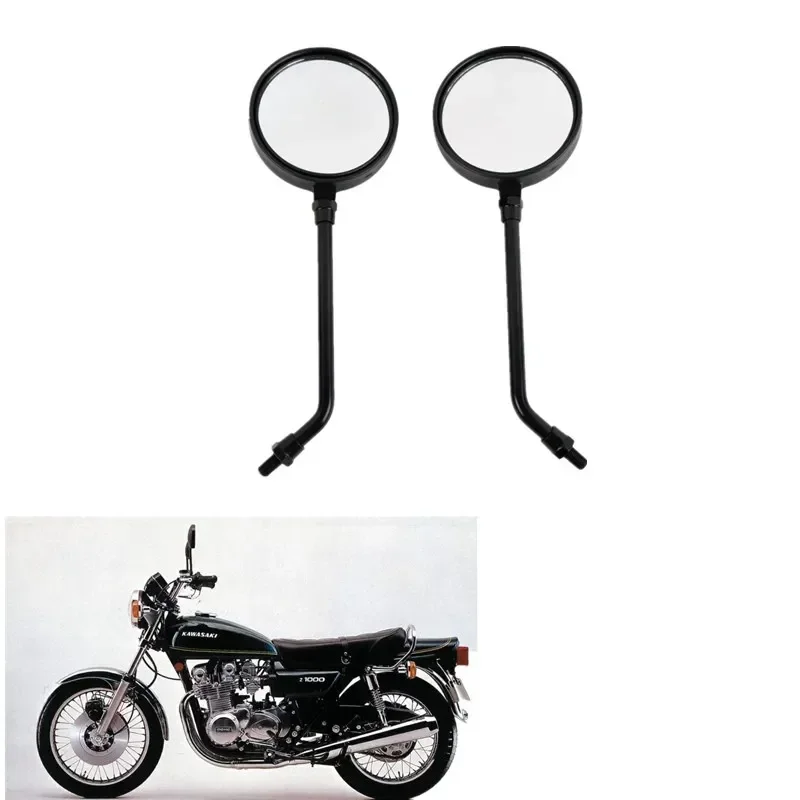Детали для мотоциклов Kawasaki KZ1000-A1 1977/A2A 1978 ZI A4 KZ1000-A2 73-80 76 77 черные круглые зеркала