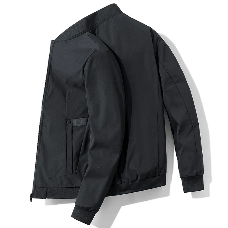 

2022 spring and autumn long-sleeved stand-up collar handsome casual slim men's jacket