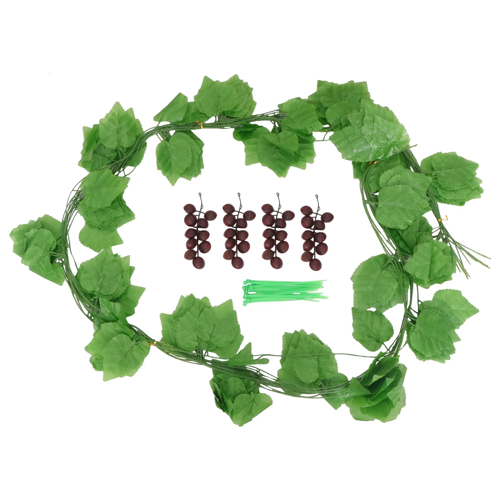 

12 Pcs Artificial Grape Leaves Faux Plants Wall Hangings Vine Wedding Scene Decorations Silk Flower Rattan Vibrant