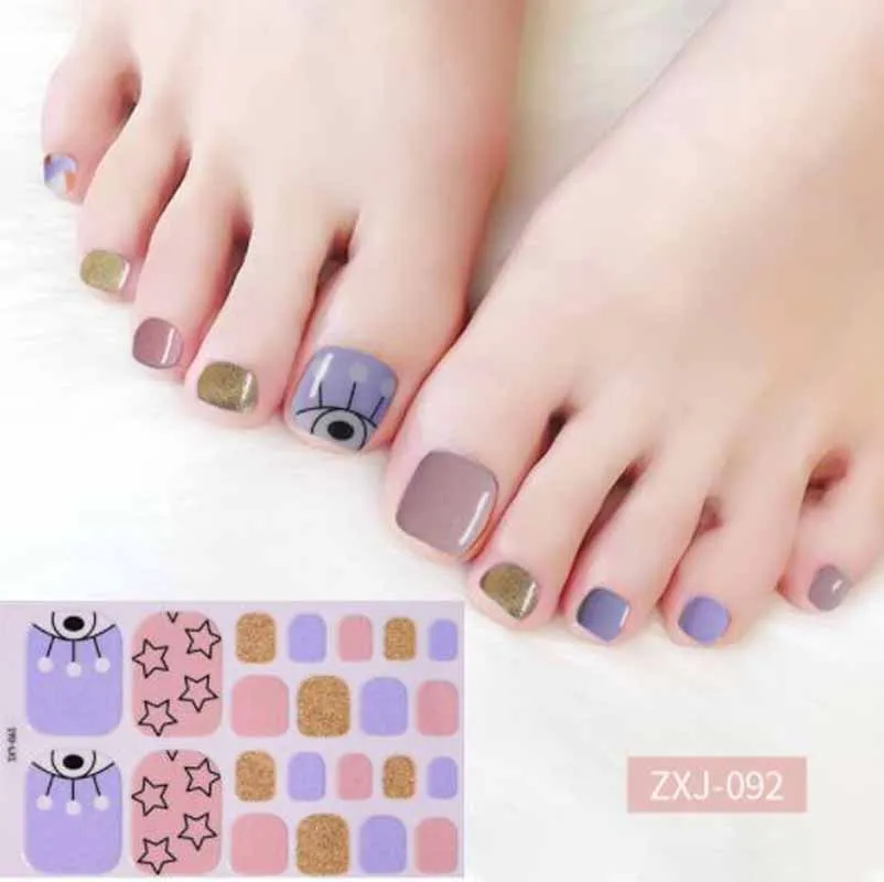 Наклейки для ногтей с полным покрытием водостойкие пляжные самоклеящиеся